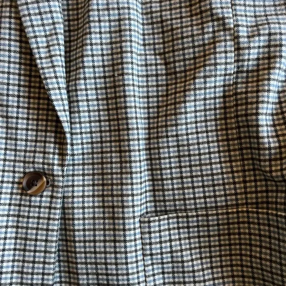 Target A New Day AND oversized heavyweight Blue plaid Blazer Jacket XXL - Picture 7 of 7